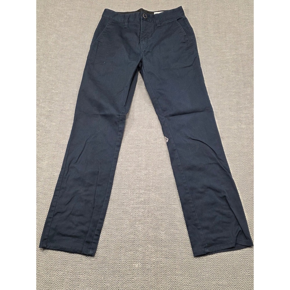 Volcom Frickin Modern Stretch Chino Pants Navy Blue Size 26 C1132208 Mens Youth